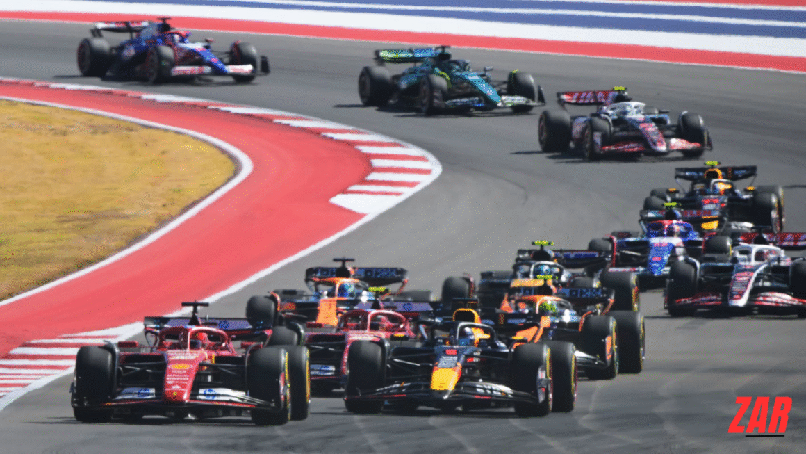 Wheel-to-wheel racing at its finest. The midfield battle heats up as drivers fight for every position, with Ferrari, Red Bull, McLaren, and Alpine going side-by-side through the sweeping corners. This is where championships are built—one hard-fought point at a time.