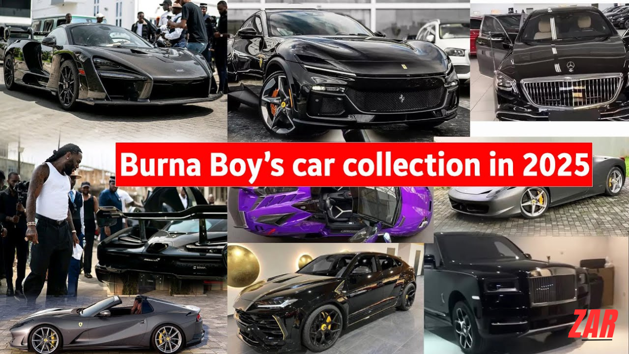 Burna Boy's car collection in 2025